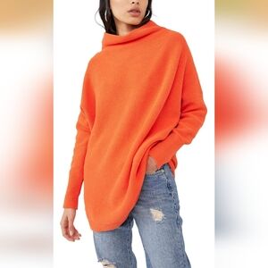 Free People Ottoman Tunic Sweater Orange
